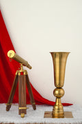Gold Plated Trumpet Centerpiece Vase