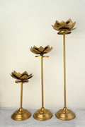 Lotus Pedestal Candle Stand (Set of 3)