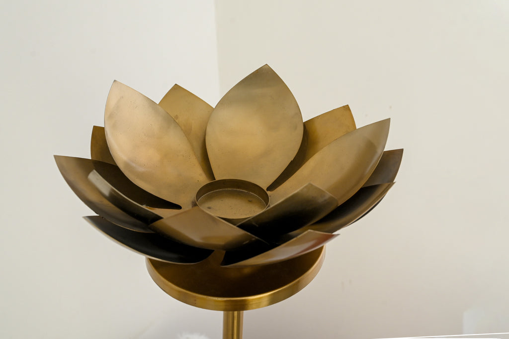 Lotus Pedestal Candle Stand (Set of 3)