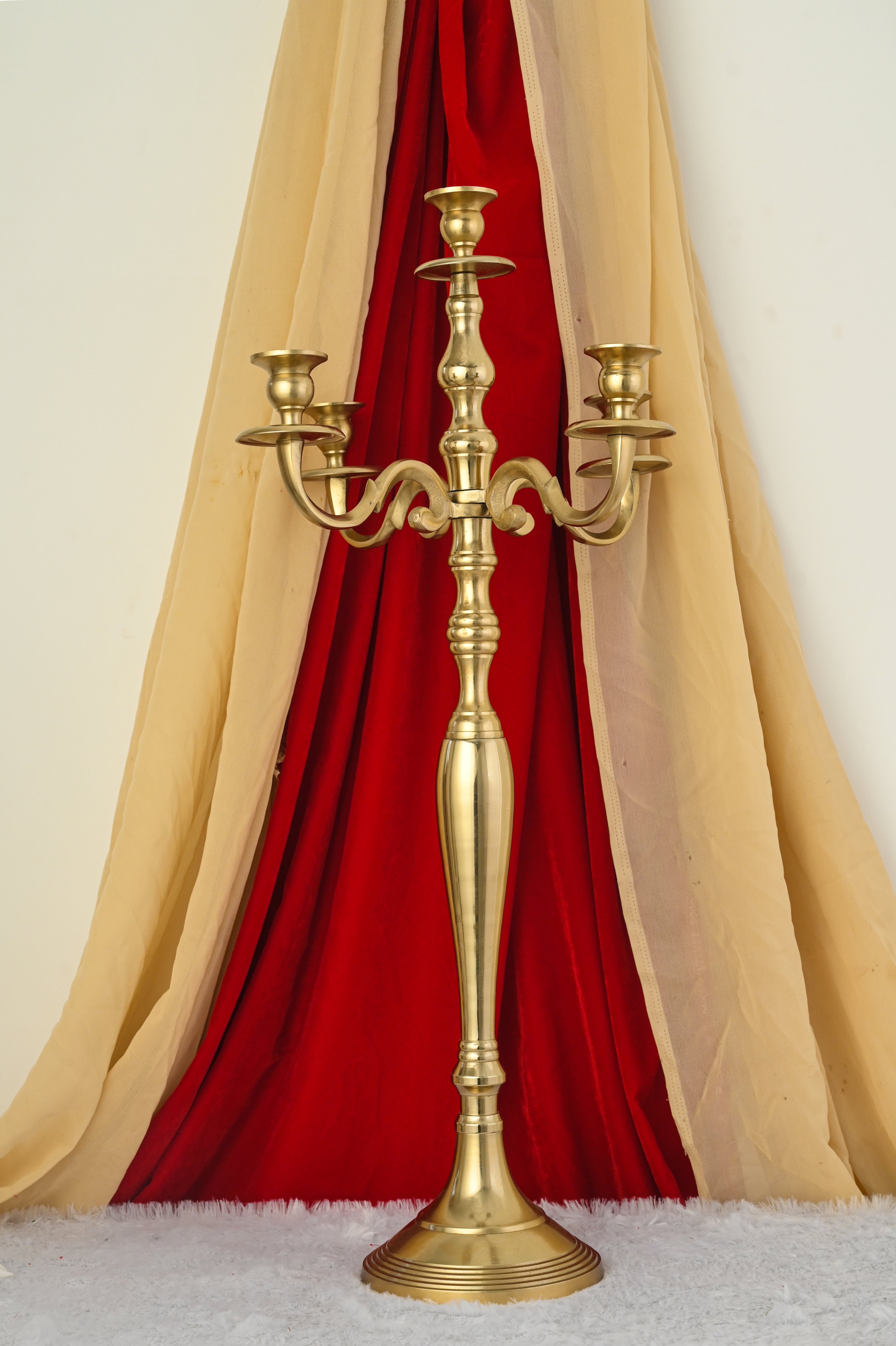 Classic 5-Arm Candelabra Stand (Rose Gold Finish)