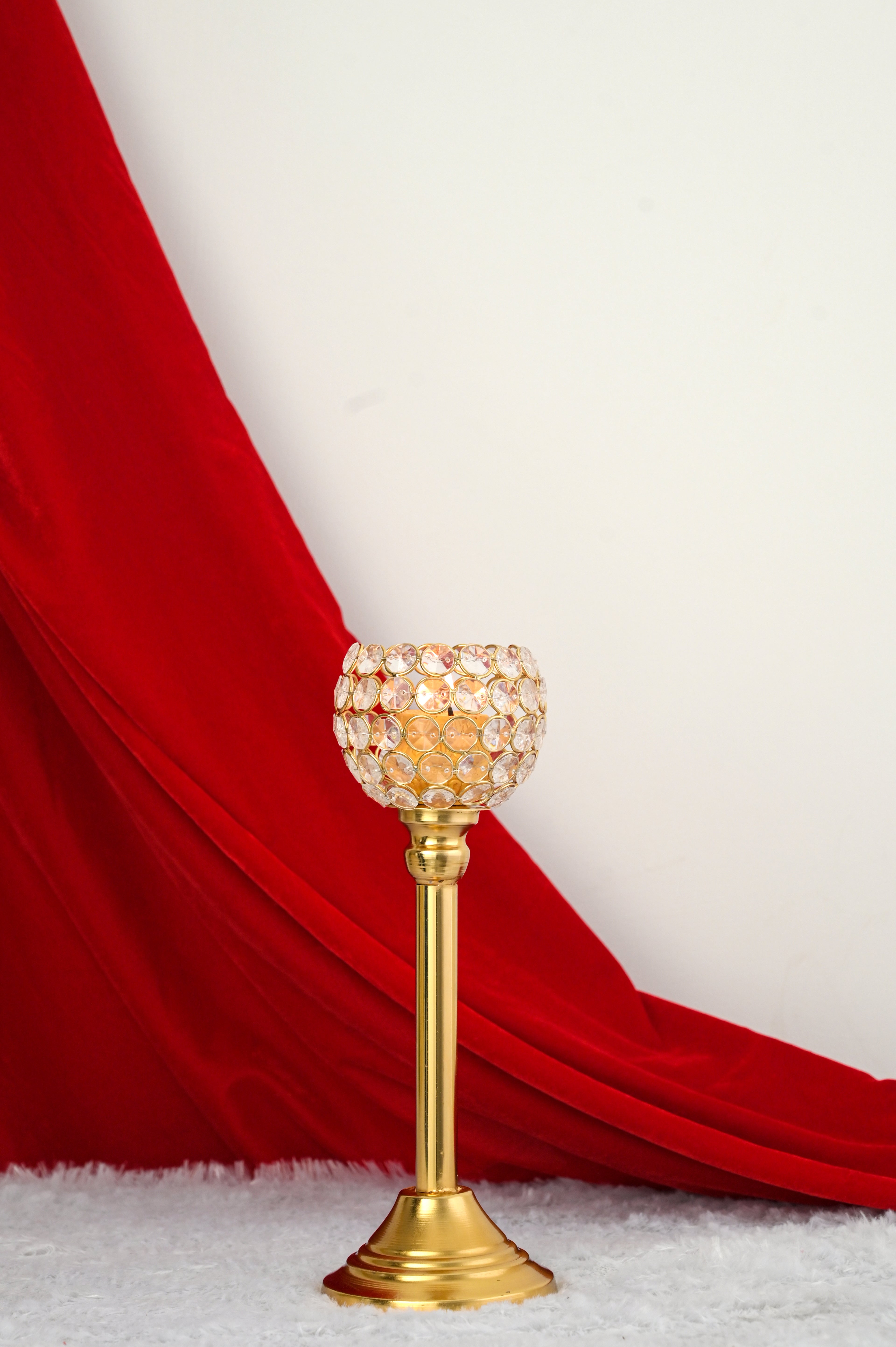 Crystal Globe Candle Stand (Set of 3)